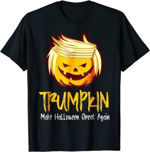 Halloween 2021 Funny Donald Trump Costume Pumpkin T-Shirt