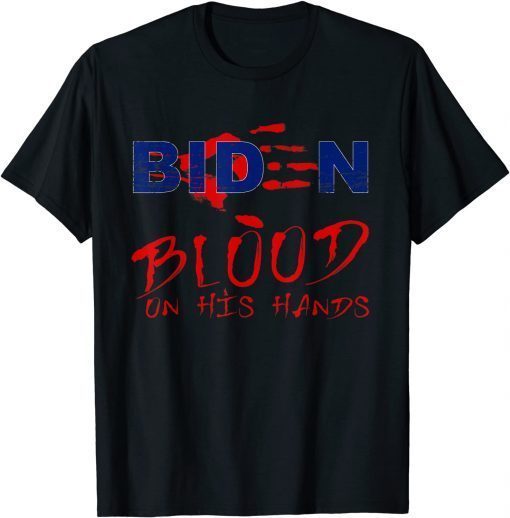 joe biden hand spring blood on his hands -bring trump back Unisex T-Shirt