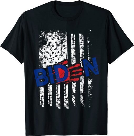 Funny Blood On His Hands Biden Bring Trump Back T-Shirt