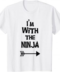 Funny Kids Im With Ninja Halloween Costume T-Shirt Boys Girls T-Shirt