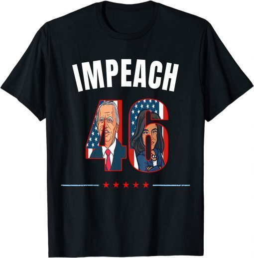 Impeach 46 Anti Joe Biden Harris Republican Conservative T-Shirt