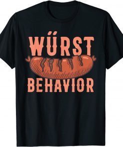 Funny Oktoberfest Wurst Behavior German Beer and Bratwurst Party T-Shirt