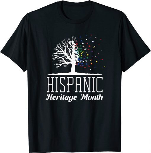 Official National Hispanic Heritage Month Tree Latin Culture Flags T-Shirt