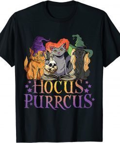 Hocus Purrcus Halloween Witch Cats Funny Parody Halloween Gift T-Shirt