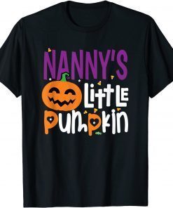 Classic Nanny's Little Pumpkin Halloween Shirt Cute Kids Pumpkin Tee T-Shirt