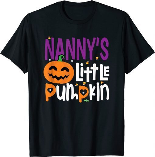 Classic Nanny's Little Pumpkin Halloween Shirt Cute Kids Pumpkin Tee T-Shirt