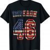 Impeach 46 Vintage USA Flag Impeach Biden Anti Biden T-Shirt