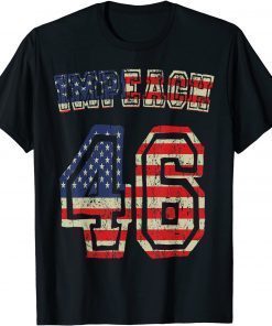 Impeach 46 Vintage USA Flag Impeach Biden Anti Biden T-Shirt