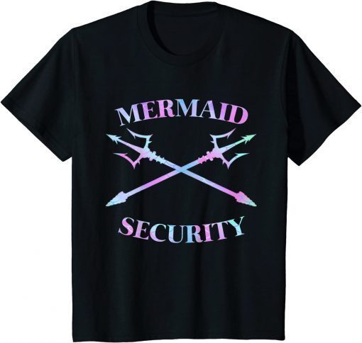 Classic Kids Merman Mermaid Security Funny Kids Boys Swimmer Costume T-Shirt