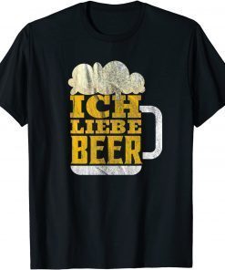 Classic Oktoberfest Ich Love Beer Retro German Bavarian Festival Dri T-Shirt