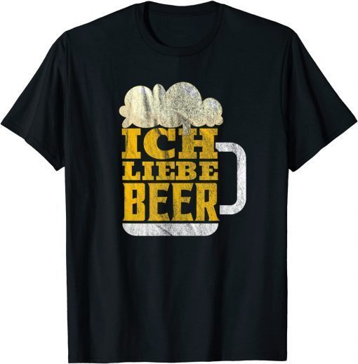 Classic Oktoberfest Ich Love Beer Retro German Bavarian Festival Dri T-Shirt