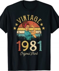 Funny Vintage 1981 Made In 1981 40th Birthday Women 40 Years Old T-Shirt