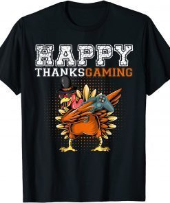 Happy Thanksgaming Dabbing Pilgrim Turkey Gamer Thanksgiving T-Shirt