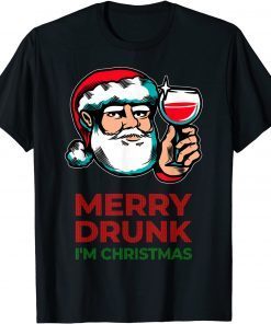 I'm Merry Drunk Ugly Christmas Sweater Christmas Jumper In T-Shirt