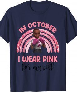 Official Breast Cancer Awareness Black Fighter In October I Wear Pink T-Shirt