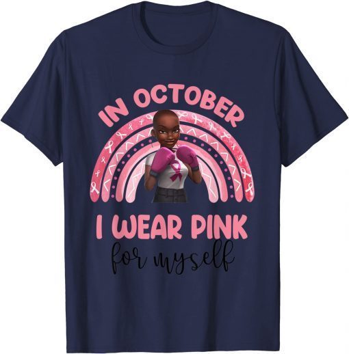 Official Breast Cancer Awareness Black Fighter In October I Wear Pink T-Shirt