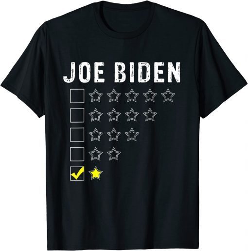 Voter Anti Joe Biden One Star Rating Funny Republicans T-Shirt