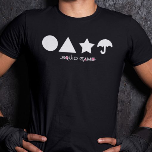 The Squid Game, Game Symbols Triangle Circle Star Umbrella Tee Shirt