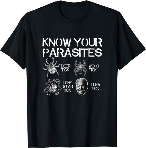 Funny Know Your Parasites Tick Biden 2021 T-Shirt