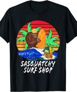 Sasquatchy Tiki Hut Surf Shop Unisex T-Shirt