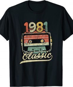 Official 40th Birthday Gift Man 40th Vintage Classic March 1981 T-Shirt