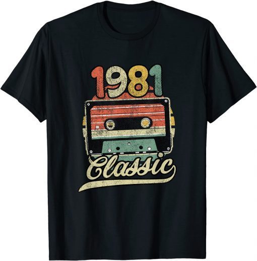 Official 40th Birthday Gift Man 40th Vintage Classic March 1981 T-Shirt