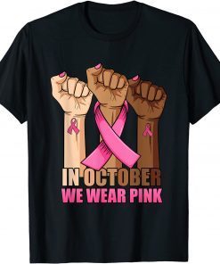 Classic Hand In october we wear pink breast cancer awareness month T-Shirt