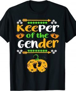 Official Halloween Keeper Of The Gender Reveal Baby Announcement T-Shirt