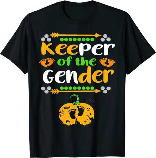 Official Halloween Keeper Of The Gender Reveal Baby Announcement T-Shirt