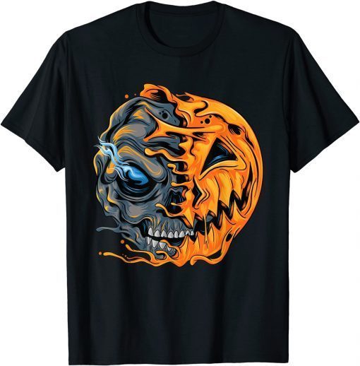 Boys Halloween Pumpkin Skull Zombie Graphic Kids Teens Men T-Shirt