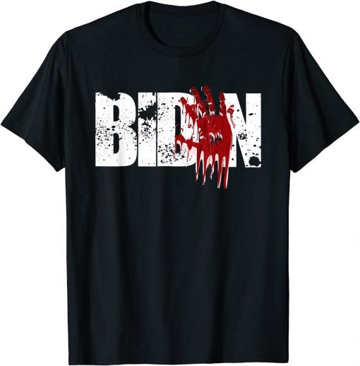 Official Blood On His Hands Biden Bring Trump Back Anti Joe Biden T-Shirt