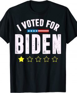 I Voted For Biden One Star - Impeach Biden T-Shirt
