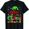 Aunt Claus Funny Christmas Elf Lover Matching Family Group T-Shirt