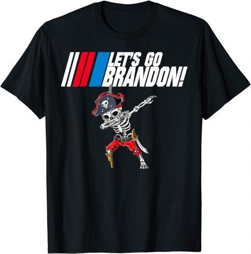 Halloween dabbing skeleton, Let’s Go, Brandon Anti Biden T-Shirt