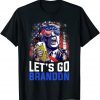 Funny Trump Drinking Beer Let's Go Brandon Conservative Anti T-Shirt