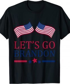 Anti Biden Let’s Go Brandon Conservative US Flag T-Shirt