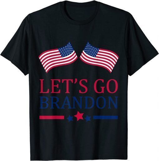 Anti Biden Let’s Go Brandon Conservative US Flag T-Shirt