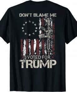 Vintage Don't Blame Me I Voted For Trump USA Flag Patriots T-Shirt