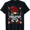 Trump Gnome Buffalo Plaid Red Matching Family Christmas T-Shirt
