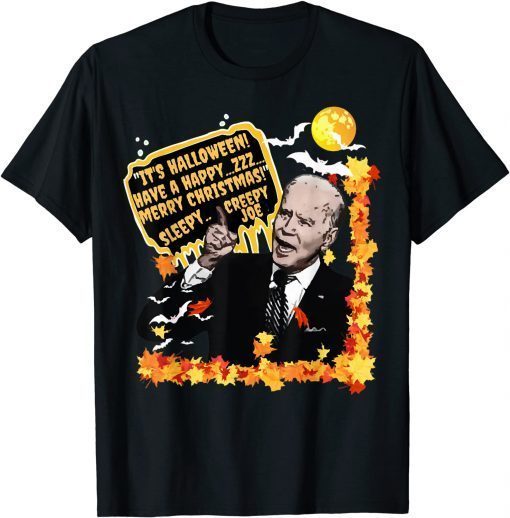 Official Biden Halloween Christmas Creepy Joe Anti Biden T-Shirt