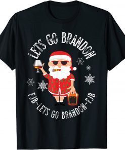 Official Lets Go Brandon Let's Go Brandon Christmas Eve Holiday Santa T-Shirt