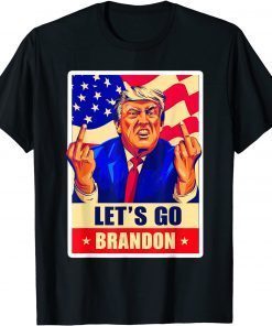 Fuck Biden Let's Go Brandon Flag Sunglasses Anti Biden Pro Trump T-Shirt
