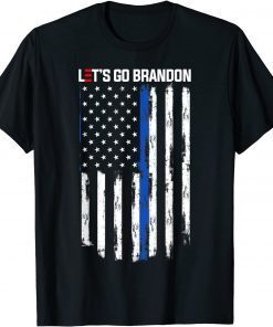 Biden 2021 Let's Go Brandon Tee Conservative Anti Liberal US Flag FJB T-Shirt