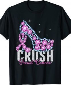 Crush Breast Cancer Bling Ribbon Gift T-Shirt