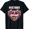 T-Shirt heart In October we wear pink breast cancer awareness month
