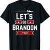 Let's Go Brandon Black Conservative Anti Liberal US Flag T-Shirt