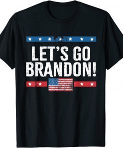 FJB Chant Biden Lets Go Brandon Let's go Brandon USA Flag T-Shirt