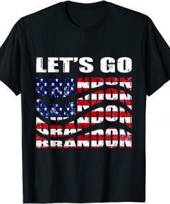 Anti Joe Biden Let’s Go Brandon Conservative US Flag T-Shirt