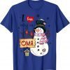 Grandma I love Being A Oma Snowman Christmas Xmas T-Shirt