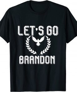 Vintage Let’s Go Brandon American Flag Eagle Anti Biden Political T-Shirt